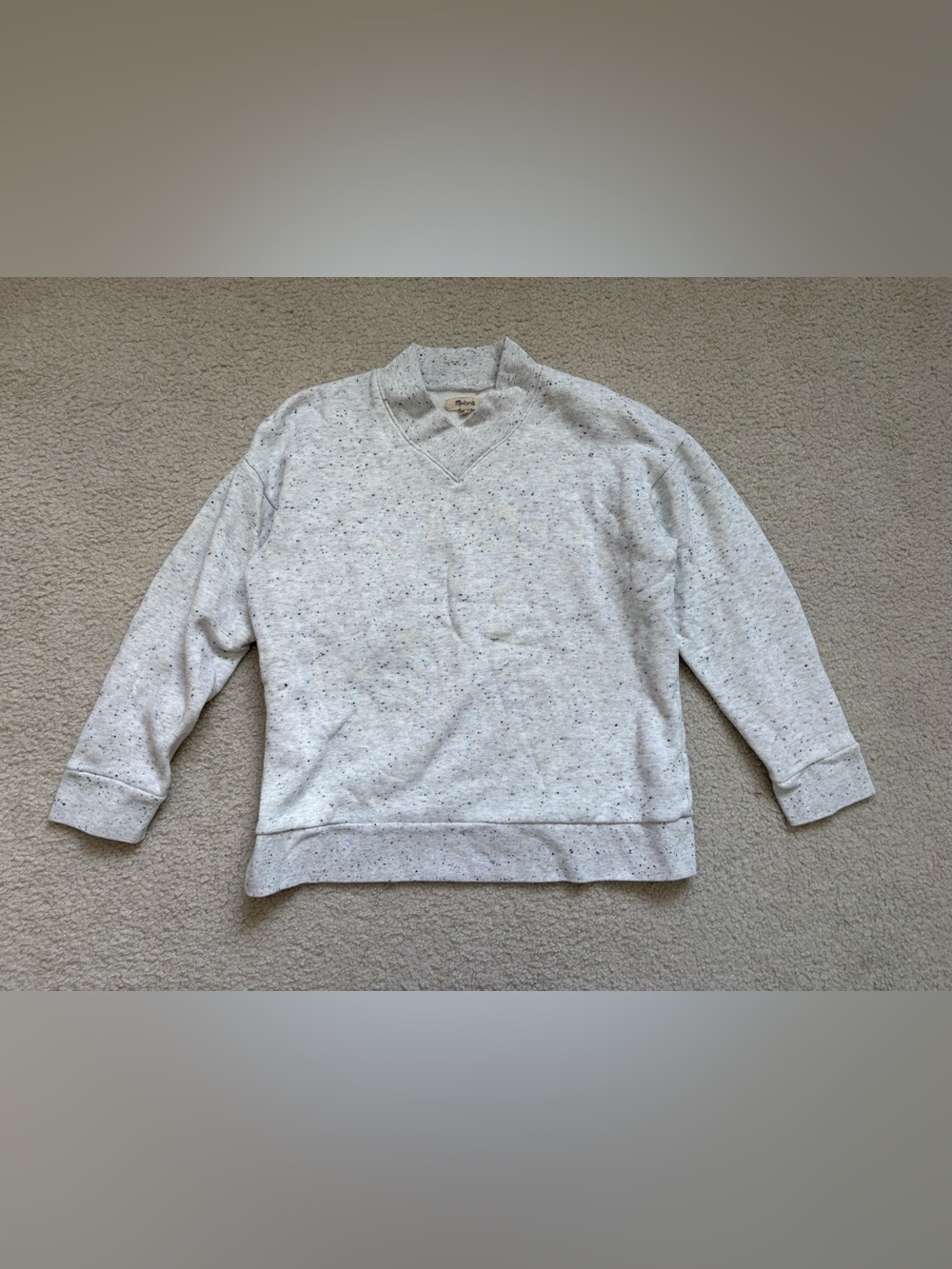 Madewell Donegal flecked speckled sweatshirt sweater sz XXS pullover cozy lounge